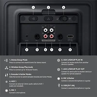 MX-ST50F Portable Party Speaker with Built-in Battery & Wheels