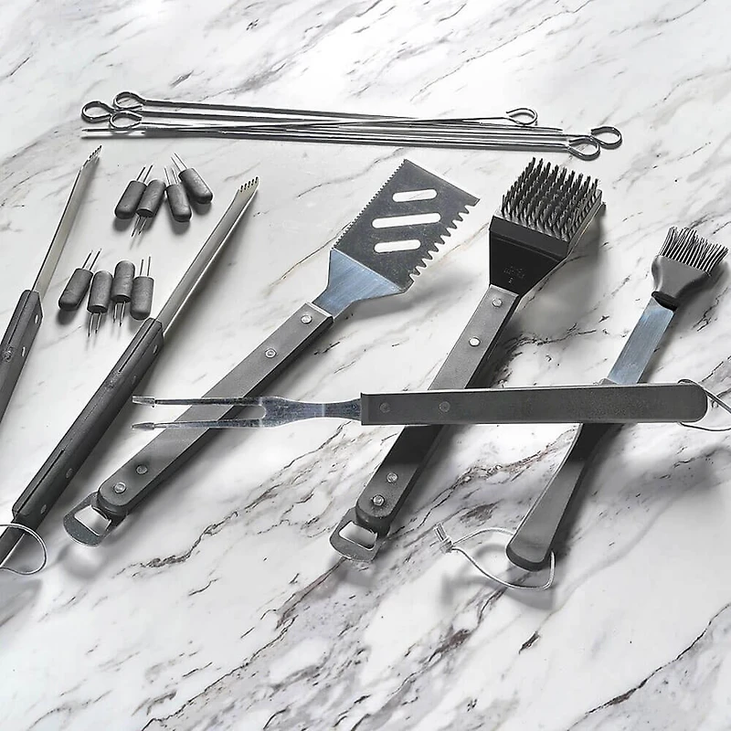 20 Pc. Stainless Steel Barbecue Cooking Tool Set with Carrying Case