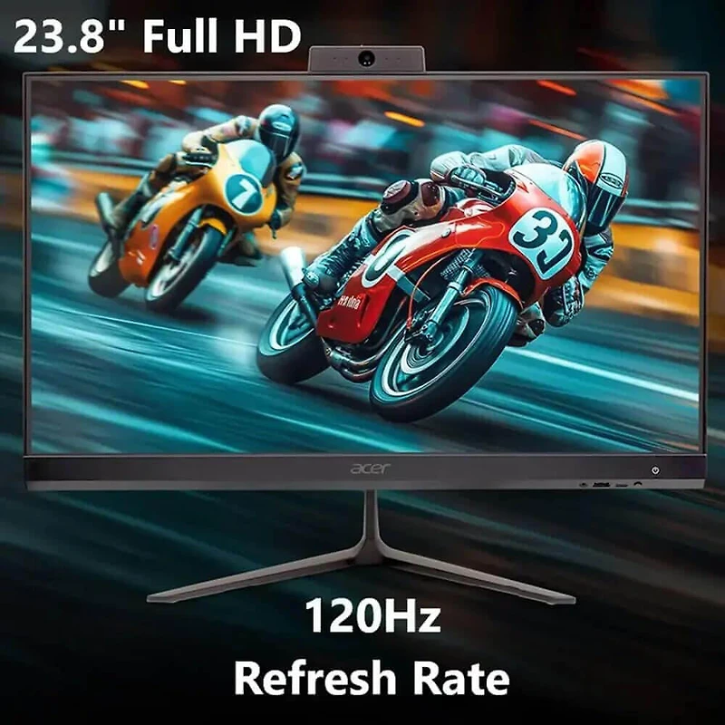 Aspire C24 All in One Desktop 23.8 inch Intel Core i3 1305U 8GB RAM 512GB SSD FHD IPS 120Hz Display Windows 11 WiFi 6 Bluetooth AIO PC Bundle Antivirus 24 Month CPS Warranty