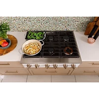 36 inch Matte Black 6 Burner Gas Cooktop
