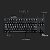 G413 TKL SE Wired Mechanical Tactile Switch Gaming Keyboard - Black