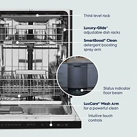 42 dBA Stainless Top Control Dishwasher with LED Floor Indicator