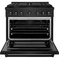 5.2 Cu. Ft. Black Stainless Freestanding Convection Gas Range