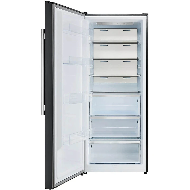 13.6 Cu. Ft. Black Convertible Counter-Depth Left Swing Refrigerator / Freezer