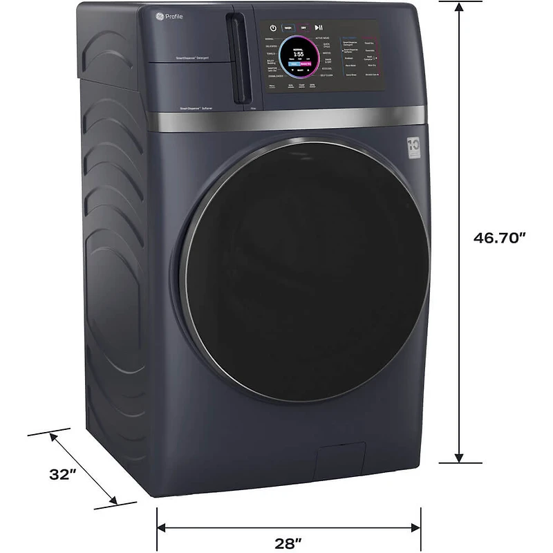 4.8 Cu. Ft. Sapphire Blue Front Load Smart Washer/Dryer Combo