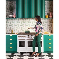 8.25 Cu. Ft. Matte White Freestanding Double Oven Convection Smart Dual-Fuel Range