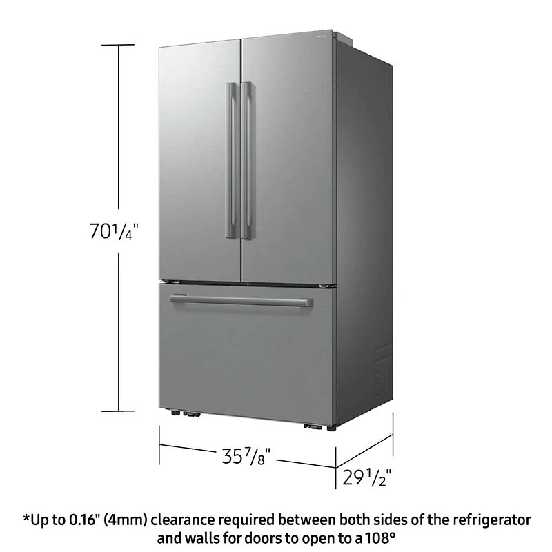 24.5 Stainless Bespoke AI French Door Counter-Depth Smart Refrigerator