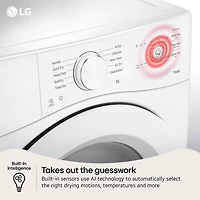 7.4 Cu. Ft. White Front Load Smart Electric Dryer