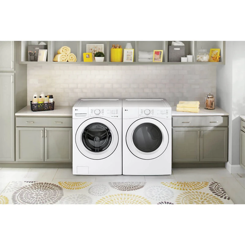 7.4 Cu. Ft. White Front Load Smart Electric Dryer