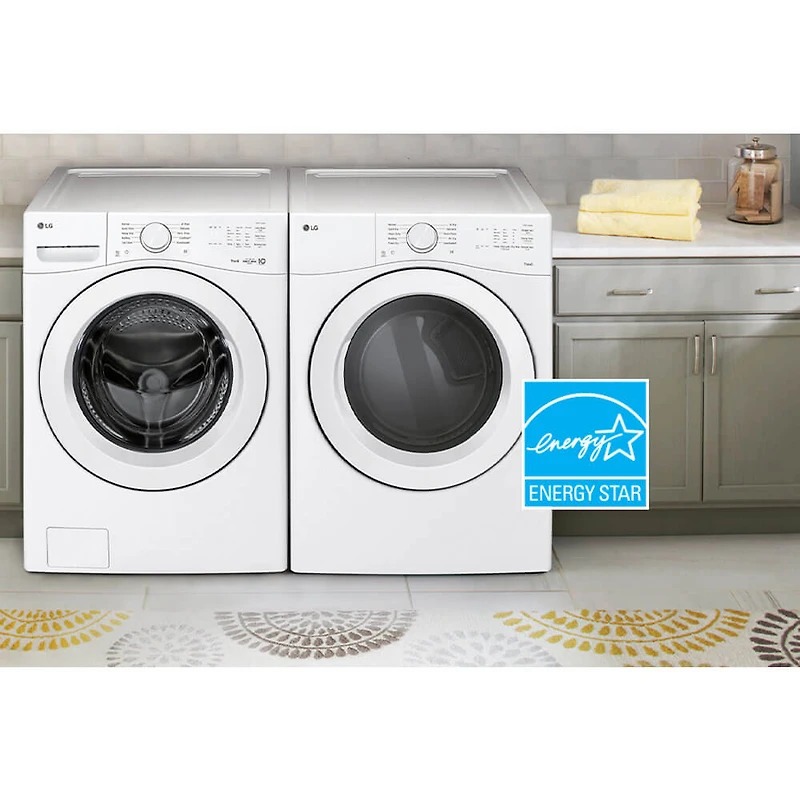 7.4 Cu. Ft. White Front Load Smart Electric Dryer
