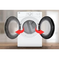 7.4 Cu. Ft. White Front Load Smart Electric Dryer