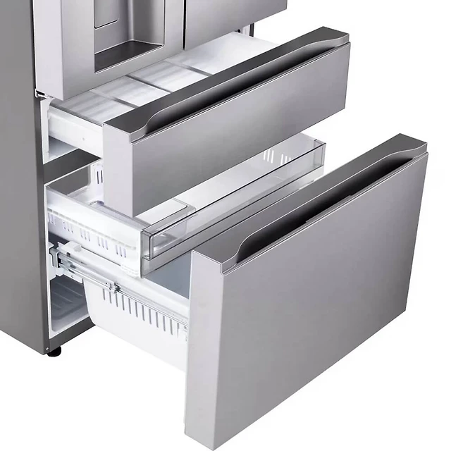 28.6 Cu. Ft. Stainless 4-Door French Door Smart Refrigerator with Convertible Drawer