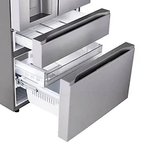 28.6 Cu. Ft. Stainless 4-Door French Door Smart Refrigerator with Convertible Drawer