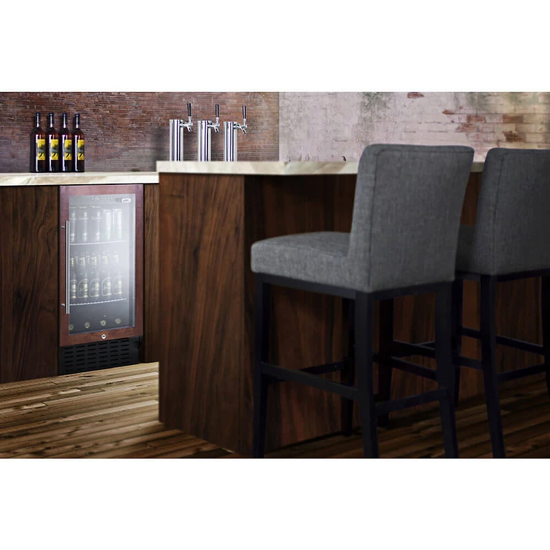 18 inch Panel Ready Built-In or Freestanding Commercial Beverage Center with Lock