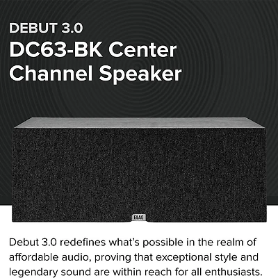Debut 3.0 Center Channel Speaker - Black