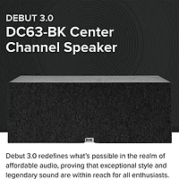 Debut 3.0 Center Channel Speaker - Black