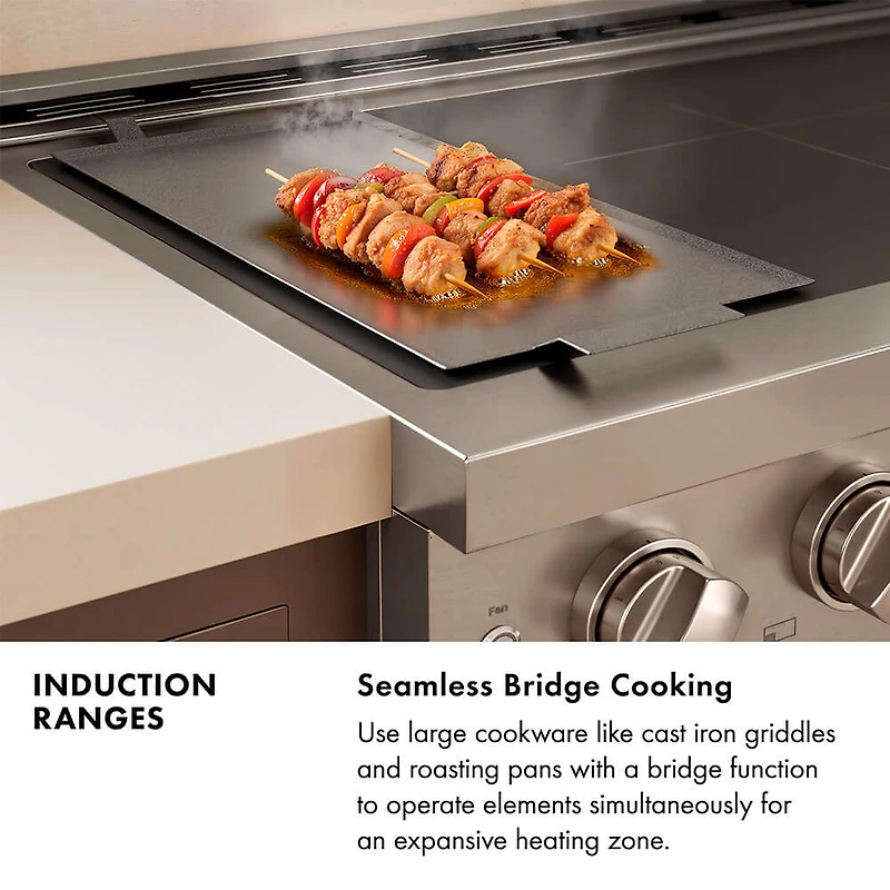 5.2 Cu. Ft. Autograph Edition Stainless and Bronze Freestanding Induction and Convection Electric Range