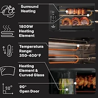 VOLTA Series Rotisserie Grill Oven - Black