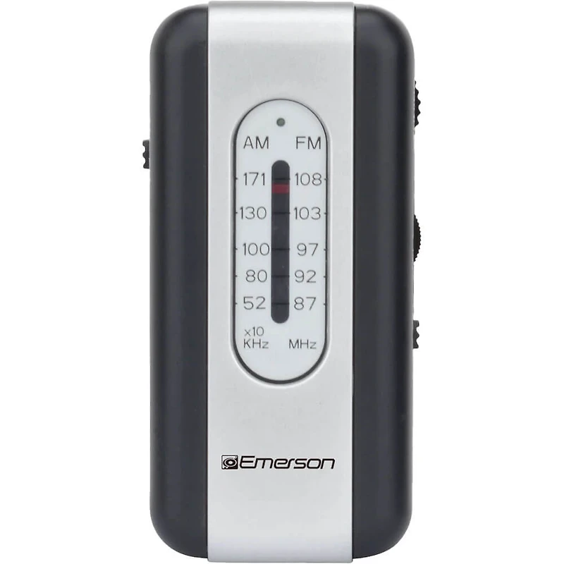 AM/FM Pocket Radio with Headphones - Black