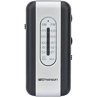 AM/FM Pocket Radio with Headphones - Black