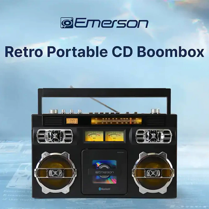 Retro Bluetooth CD/Radio Boom Box