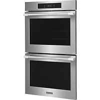 30 inch Stainless Convection Smart Double Wall Oven with Stone-Baked Pizza Mode