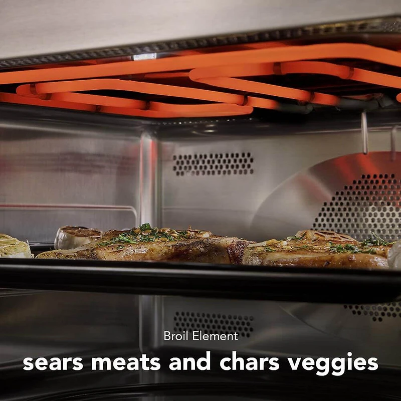27 inch Stainless Smart Convection Wall Oven and Microwave Combination with Assisted Cooking Modes
