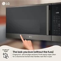 1.8 Cu. Ft. Black Stainless Over-the-Range Smart Microwave