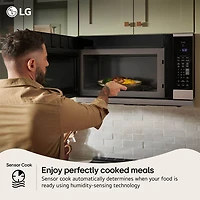 1.8 Cu. Ft. Black Stainless Over-the-Range Smart Microwave