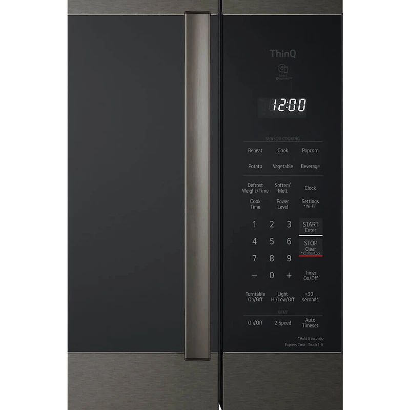 1.8 Cu. Ft. Black Stainless Over-the-Range Smart Microwave