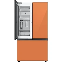 30 Cu. Ft. Bespoke 3-Door French Door Smart Refrigerator with Clementine Glass Panels