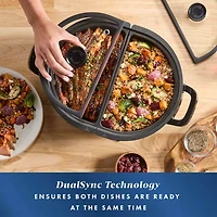 Dual 3.7 Quart MultiMeal Multicooker and Programmable Slow Cooker - Speckled Black