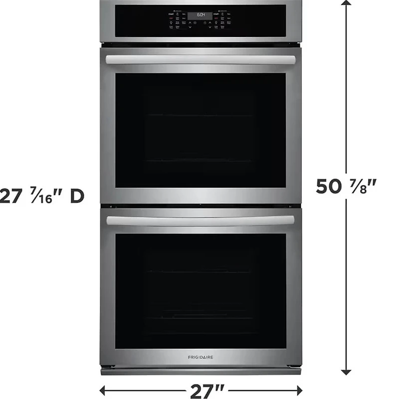 27 inch Stainless Steel Double Convection Wall Oven