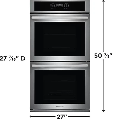 27 inch Stainless Steel Double Convection Wall Oven