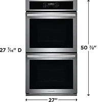 27 inch Stainless Steel Double Convection Wall Oven