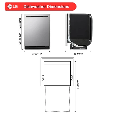 42 dBA Stainless Top Control Smart Dishwasher with Quadwash Pro