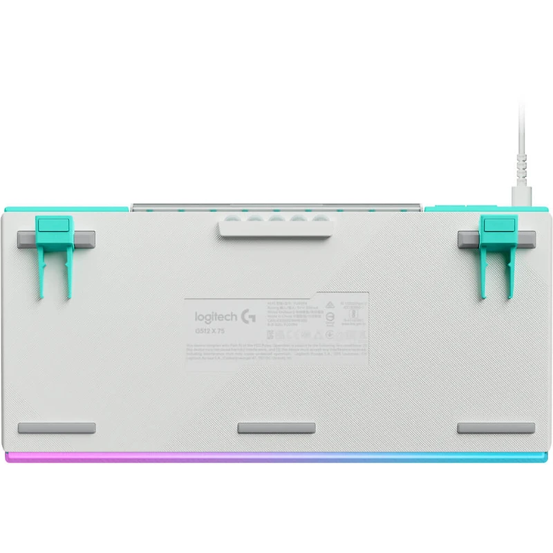 G512 X 75 TMR Analog and Mechanical Gasket Mount RGB Wired Gaming Keyboard - White with Tactile Switches