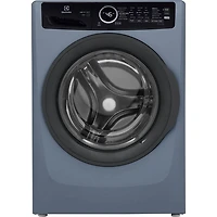 Denim Blue Front Load 4.5 Cu. Ft. Washer/8 Cu. Ft. Electric Dryer Laundry Pair with Pedestals