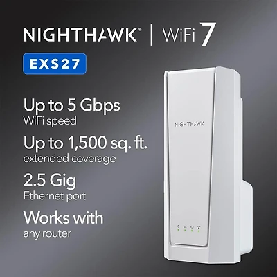 BE5000 Dual-Band Wi-Fi 7 Wall Plug Range Extender - White