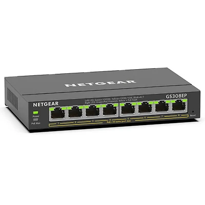8-Port Gigabit PoE+ Compliant Managed Switch 