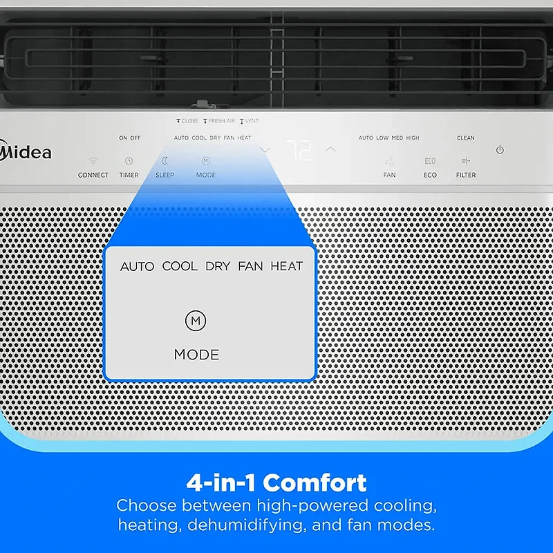 8,000 BTU DOE Smart HeatCool Window Air Conditioner
