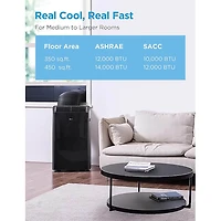 12,000 BTU DOE Smart Portable Air Conditioner with Heater