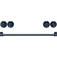 4.55 Cu. Ft. Stainless Gordon Ramsay Collection Slide-In Liquid Propane Range with Navy Blue Knobs and Handle