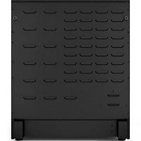 4.55 Cu. Ft. Matte Black Gordon Ramsay Collection Slide-In Electric Convection Range with Navy Blue Knobs and Handle