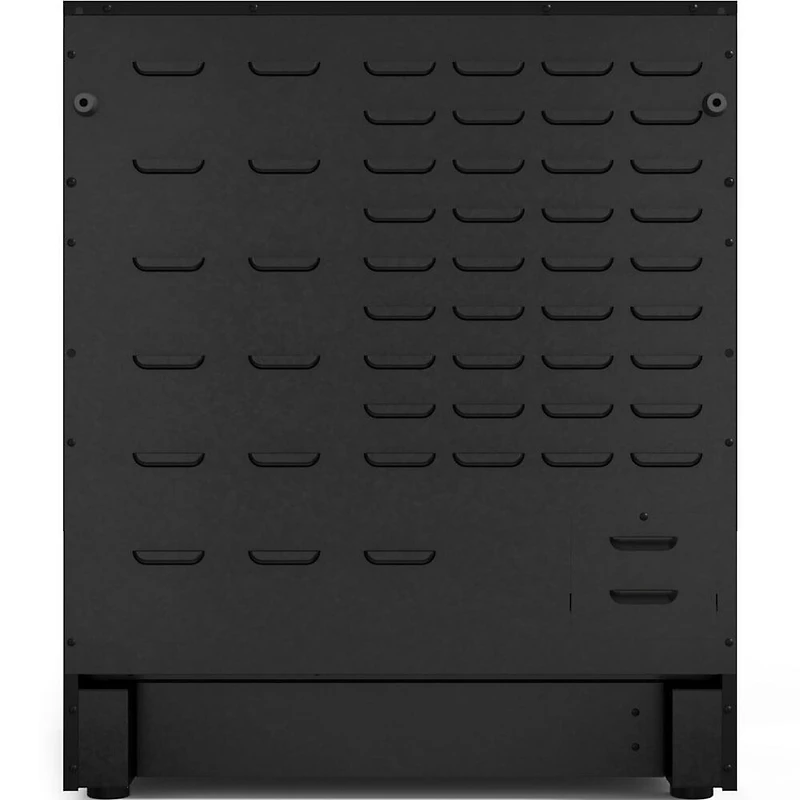 4.55 Cu. Ft. Matte Black Gordon Ramsay Collection Slide-In Electric Convection Range with Rose Gold Knobs and Handle