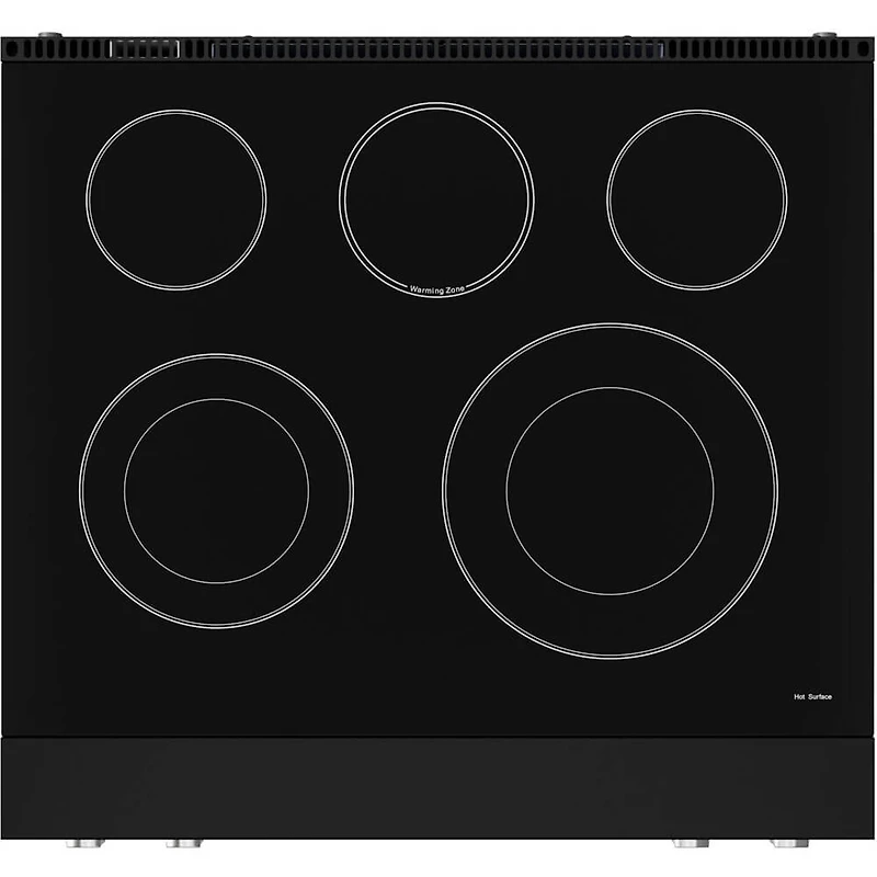 4.55 Cu. Ft. Matte Black Gordon Ramsay Collection Slide-In Electric Convection Range with Stainless Knobs and Handle
