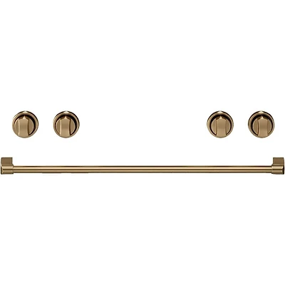 6.0 Cu. Ft. Matte Black Gordon Ramsay Collection Slide-In Electric Convection Range with Brushed Bronze Knobs and Handle