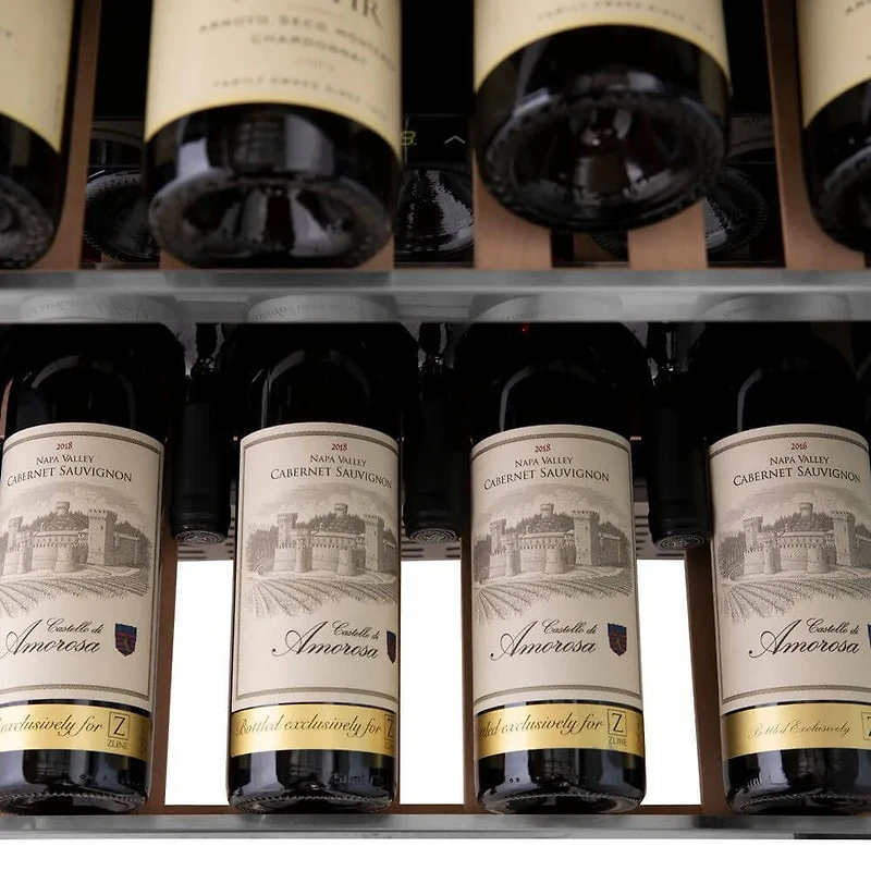 24 inch 44 Bottle 154 Can Monument Stainless Built-In or Freestanding Dual Zone Wine Cooler