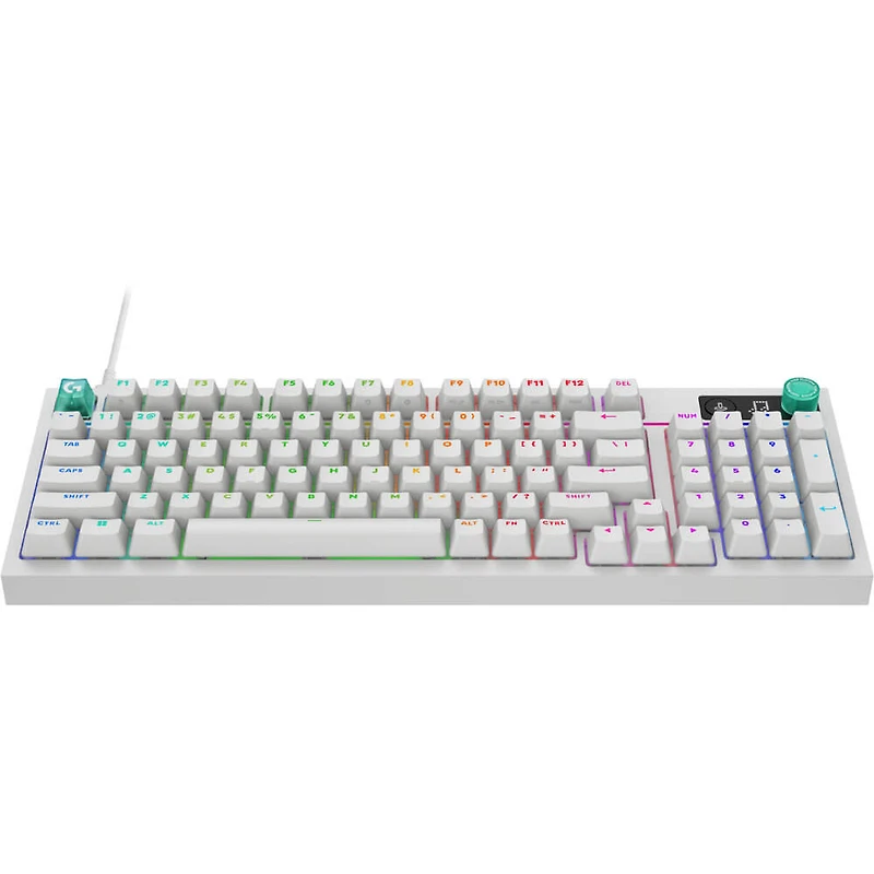 G316 X 98 Hot Swappable Gasket Mount Wired Gaming Keyboard with Linear Switches and Dial - White