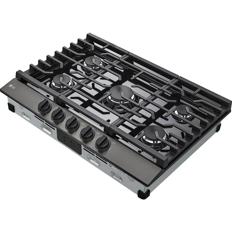 30 inch Black Stainless 5 Burner Gas Cooktop
